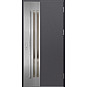 Ocelové vchodové dveře - LEIMEN 3 - Hladký Antracit, Label Inox Ocelové vchodové dveře ERKADO - LEIMEN 3 - Hladký Antracit, Label Inox