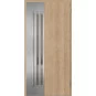 Ocelové vchodové dveře ERKADO - LEIMEN 3 - Surový Dub, Label Inox