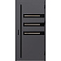 Ocelové vchodové dveře - LEOBEN 1 - Hladký Antracit, Label Black Ocelové vchodové dveře ERKADO - LEOBEN 1 - Hladký Antracit, Label Black