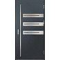Ocelové vchodové dveře - LEOBEN 1 - Antracit Struktura, Label Inox Ocelové vchodové dveře ERKADO - LEOBEN 1 - Antracit Struktura, Label Inox