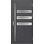 Ocelové vchodové dveře - LEOBEN 1 - Hladký Antracit, Label Inox Ocelové vchodové dveře ERKADO - LEOBEN 1 - Hladký Antracit, Label Inox