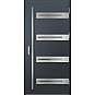 Ocelové vchodové dveře - LEOBEN 2 - Antracit Struktura, Label Inox Ocelové vchodové dveře ERKADO - LEOBEN 2 - Antracit Struktura, Label Inox