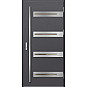 Ocelové vchodové dveře - LEOBEN 2 - Hladký Antracit, Label Inox Ocelové vchodové dveře ERKADO - LEOBEN 2 - Hladký Antracit, Label Inox