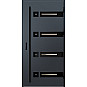 Ocelové vchodové dveře - LEOBEN 3 - Antracit Struktura, Label Black Ocelové vchodové dveře ERKADO - LEOBEN 3 - Antracit Struktura, Label Black