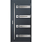 Ocelové vchodové dveře - LEOBEN 3 - Antracit Struktura, Label Inox Ocelové vchodové dveře ERKADO - LEOBEN 3 - Antracit Struktura, Label Inox