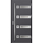 Ocelové vchodové dveře - LEOBEN 3 - Hladký Antracit, Label Inox Ocelové vchodové dveře ERKADO - LEOBEN 3 - Hladký Antracit, Label Inox
