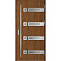 Ocelové vchodové dveře - LEOBEN 3 - Ořech, Label Inox Ocelové vchodové dveře ERKADO - LEOBEN 3 - Ořech, Label Inox