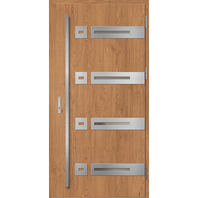 Ocelové vchodové dveře - LEOBEN 3 - Winchester, Label Inox Ocelové vchodové dveře ERKADO - LEOBEN 3 - Winchester, Label Inox