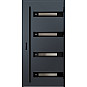 Ocelové vchodové dveře - LEOBEN 4 - Antracit Struktura, Label Black Ocelové vchodové dveře ERKADO - LEOBEN 4 - Antracit Struktura, Label Black