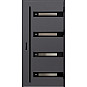 Ocelové vchodové dveře - LEOBEN 4 - Hladký Antracit, Label Black Ocelové vchodové dveře ERKADO - LEOBEN 4 - Hladký Antracit, Label Black