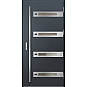 Ocelové vchodové dveře - LEOBEN 4 - Antracit Struktura, Label Inox Ocelové vchodové dveře ERKADO - LEOBEN 4 - Antracit Struktura, Label Inox