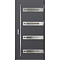 Ocelové vchodové dveře - LEOBEN 4 - Hladký Antracit, Label Inox Ocelové vchodové dveře ERKADO - LEOBEN 4 - Hladký Antracit, Label Inox
