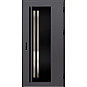 Ocelové vchodové dveře - LINDEN 2 - Hladký Antracit, Label Black Ocelové vchodové dveře ERKADO - LINDEN 2 - Hladký Antracit, Label Black