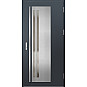 Ocelové vchodové dveře - LINDEN 2 - Antracit Struktura, Label Inox Ocelové vchodové dveře ERKADO - LINDEN 2 - Antracit Struktura, Label Inox