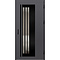 Ocelové vchodové dveře - LINDEN 3 - Hladký Antracit, Label Black Ocelové vchodové dveře ERKADO - LINDEN 3 - Hladký Antracit, Label Black