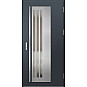 Ocelové vchodové dveře - LINDEN 3 - Antracit Struktura, Label Inox Ocelové vchodové dveře ERKADO - LINDEN 3 - Antracit Struktura, Label Inox