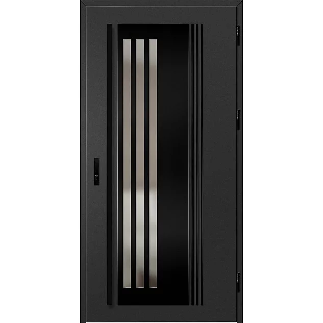 Ocelové vchodové dveře ERKADO - LINDEN 6 - Černá, Label Black