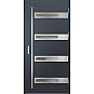 Ocelové vchodové dveře - LUCERNA 1 - Antracit Struktura, Label Inox Ocelové vchodové dveře ERKADO - LUCERNA 1 - Antracit Struktura, Label Inox