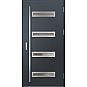 Ocelové vchodové dveře - LUCERNA 2 - Antracit Struktura, Label Inox Ocelové vchodové dveře ERKADO - LUCERNA 2 - Antracit Struktura, Label Inox