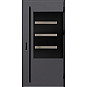 Ocelové vchodové dveře - MELK 1 - Hladký Antracit, Label Black Ocelové vchodové dveře ERKADO - MELK 1 - Hladký Antracit, Label Black