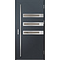 Ocelové vchodové dveře - MELK 2 - Antracit Struktura, Label Inox Ocelové vchodové dveře ERKADO - MELK 2 - Antracit Struktura, Label Inox