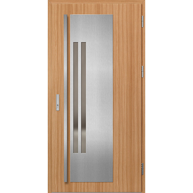 Ocelové vchodové dveře - MURTER 2 - Borovice horská, Label Inox Ocelové vchodové dveře ERKADO - MURTER 2 - Borovice horská, Label Inox