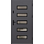 Ocelové vchodové dveře - RODING 1 - Hladký Antracit, Label Black Ocelové vchodové dveře ERKADO - RODING 1 - Hladký Antracit, Label Black