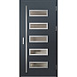 Ocelové vchodové dveře - RODING 1 - Antracit Struktura, Label Inox Ocelové vchodové dveře ERKADO - RODING 1 - Antracit Struktura, Label Inox