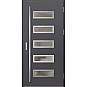 Ocelové vchodové dveře - RODING 1 - Hladký Antracit, Label Inox Ocelové vchodové dveře ERKADO - RODING 1 - Hladký Antracit, Label Inox