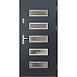 Ocelové vchodové dveře - RODING 1 - Antracit Struktura, Label Inox Ocelové vchodové dveře ERKADO - RODING 1 - Antracit Struktura, Label Inox