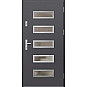 Ocelové vchodové dveře - RODING 1 - Hladký Antracit, Label Inox Ocelové vchodové dveře ERKADO - RODING 1 - Hladký Antracit, Label Inox
