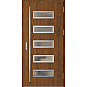 Ocelové vchodové dveře - RODING 1 - Ořech, Label Inox Ocelové vchodové dveře ERKADO - RODING 1 - Ořech, Label Inox