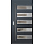 Ocelové vchodové dveře - RODING 2 - Antracit Struktura, Label Inox Ocelové vchodové dveře ERKADO - RODING 2 - Antracit Struktura, Label Inox