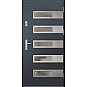 Ocelové vchodové dveře - RODING 2 - Antracit Struktura, Label Inox Ocelové vchodové dveře ERKADO - RODING 2 - Antracit Struktura, Label Inox