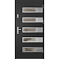 Ocelové vchodové dveře - RODING 2 - Černá, Label Inox Ocelové vchodové dveře ERKADO - RODING 2 - Černá, Label Inox
