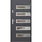 Ocelové vchodové dveře - RODING 2 - Hladký Antracit, Label Inox Ocelové vchodové dveře ERKADO - RODING 2 - Hladký Antracit, Label Inox