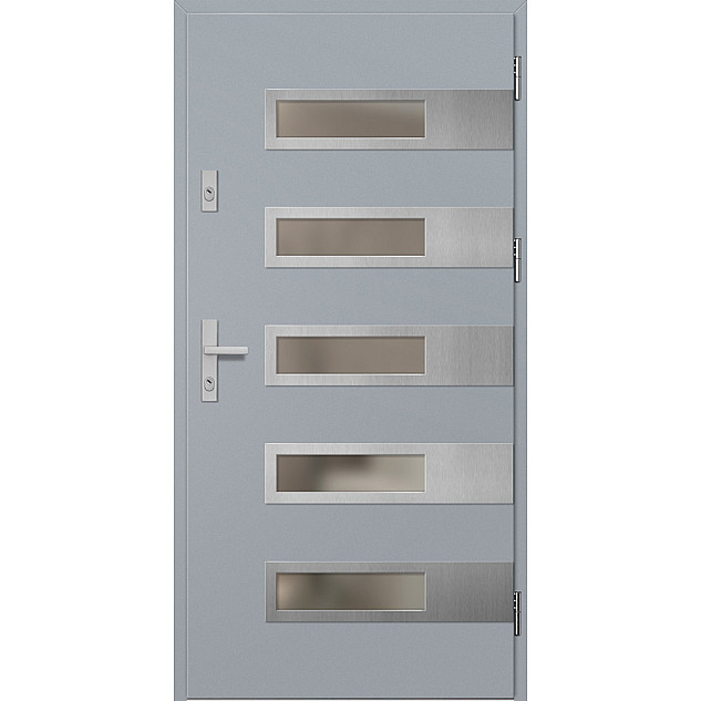 Ocelové vchodové dveře - RODING 2 - Šedá, Label Inox Ocelové vchodové dveře ERKADO - RODING 2 - Šedá, Label Inox