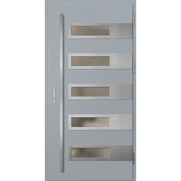 Ocelové vchodové dveře - RODING 2 - Šedá, Label Inox Ocelové vchodové dveře ERKADO - RODING 2 - Šedá, Label Inox
