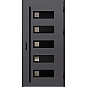 Ocelové vchodové dveře - SAMEDAN 1 - Hladký Antracit, Label Black Ocelové vchodové dveře ERKADO - SAMEDAN 1 - Hladký Antracit, Label Black
