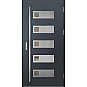 Ocelové vchodové dveře - SAMEDAN 1 - Antracit Struktura, Label Inox Ocelové vchodové dveře ERKADO - SAMEDAN 1 - Antracit Struktura, Label Inox