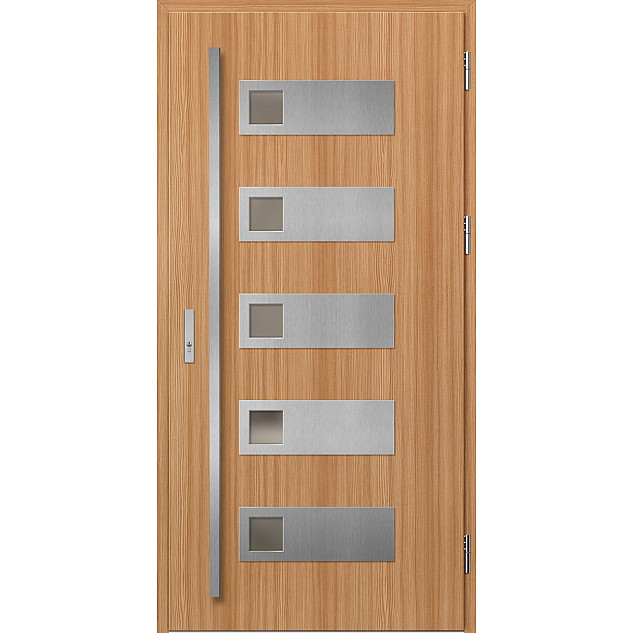 Ocelové vchodové dveře - SAMEDAN 1 - Borovice horská, Label Inox Ocelové vchodové dveře ERKADO - SAMEDAN 1 - Borovice horská, Label Inox