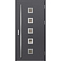 Ocelové vchodové dveře - SAMEDAN 2 - Hladký Antracit, Label Inox Ocelové vchodové dveře ERKADO - SAMEDAN 2 - Hladký Antracit, Label Inox