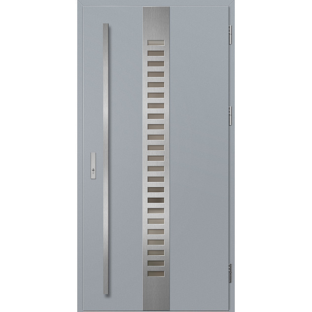 Ocelové vchodové dveře - SELTERS 1 - Šedá, Label Inox Ocelové vchodové dveře ERKADO - SELTERS 1 - Šedá, Label Inox