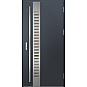 Ocelové vchodové dveře - SELTERS 2 - Antracit Struktura, Label Inox Ocelové vchodové dveře ERKADO - SELTERS 2 - Antracit Struktura, Label Inox