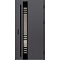 Ocelové vchodové dveře - SELTERS 3 - Hladký Antracit, Label Black Ocelové vchodové dveře - SELTERS 3 - Hladký Antracit, Label Black
