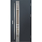 Ocelové vchodové dveře - SELTERS 3 - Antracit Struktura, Label Inox Ocelové vchodové dveře ERKADO - SELTERS 3 - Antracit Struktura, Label Inox
