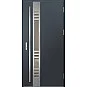 Ocelové vchodové dveře - SELTERS 3 - Antracit Struktura, Label Inox Ocelové vchodové dveře ERKADO - SELTERS 3 - Antracit Struktura, Label Inox