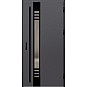 Ocelové vchodové dveře - SELTERS 4 - Hladký Antracit, Label Black Ocelové vchodové dveře - SELTERS 4 - Hladký Antracit, Label Black