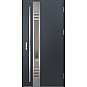 Ocelové vchodové dveře - SELTERS 4 - Antracit Struktura, Label Inox Ocelové vchodové dveře ERKADO - SELTERS 4 - Antracit Struktura, Label Inox