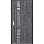 Ocelové vchodové dveře - SELTERS 4 - Dub Antracit, Label Inox Ocelové vchodové dveře ERKADO - SELTERS 4 - Dub Antracit, Label Inox